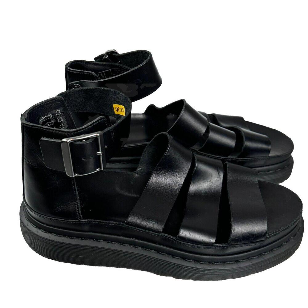 Dr. Martens Women's Clarissa II Gladiator Black Patent Leather Sandals US: 8 - Picture 4 of 15